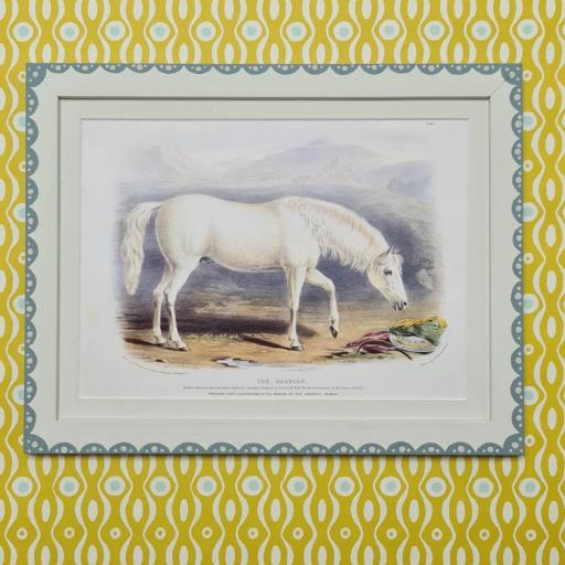 Vintage Arabian Print in Handpainted Frame