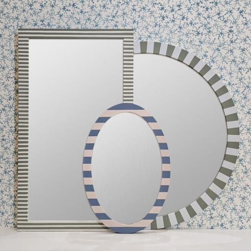 Striped Framed Mirrors