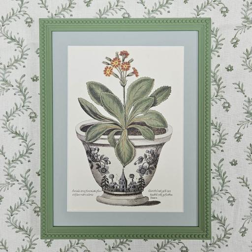 Auricula Print in Handpainted Beaded Frame