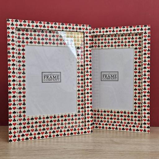 Pair of Ace of Spades Wrapped Frames to fit 8 x 6 Photograph or Picture