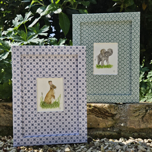 Watercolour rabbit blue trellis 2.jpg