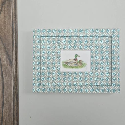 Mini Watercolour of Ducks in Wrapped Frame