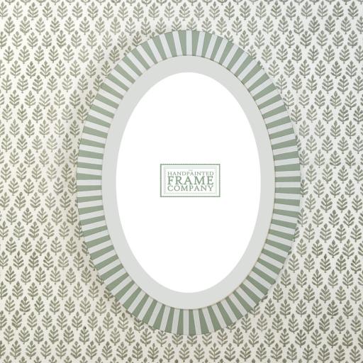 Striped, Oval Handpainted Frames