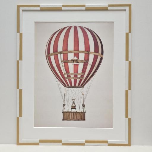 Balloon Print in Handpainted Gameboard Frame