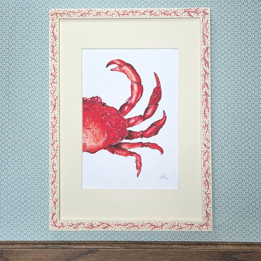 Print from an Original Crab Painting by Harriett Storey