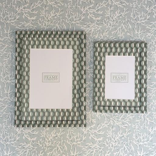 Modern Green Print Wrapped Frames